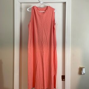 Orange/Coral Midi Tshirt Dress